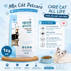 Hạt Mèo Care Cat 1KG –Hàn Quốc – Dinh Dưỡng Toàn Diện Cho Mèo- Hỗ Trợ Tiêu Hóa, Da & Lông Khỏe