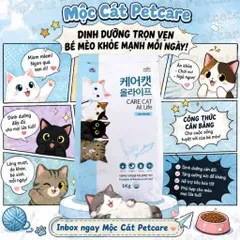 Hạt Mèo Care Cat 1KG –Hàn Quốc – Dinh Dưỡng Toàn Diện Cho Mèo- Hỗ Trợ Tiêu Hóa, Da & Lông Khỏe