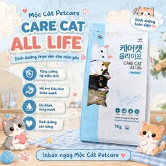 Hạt Mèo Care Cat 1KG –Hàn Quốc – Dinh Dưỡng Toàn Diện Cho Mèo- Hỗ Trợ Tiêu Hóa, Da & Lông Khỏe