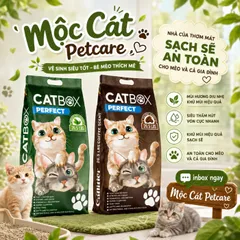 CÁT MÈO CATBOX PERFECT 26L – BENTONITE TRẮNG CAO CẤP - KHỬ MÙI MẠNH - ÍT BỤI - VÓN TỐT