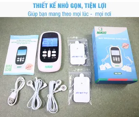 Máy Massage Xung Điện Nikio NK-100 - 4 Miếng Dán, 8 Chế Độ Massage, Pin Sạc Tiện Lợi, Giúp Thư Giãn Cơ Thể và Cải Thiện Sức Khỏe
