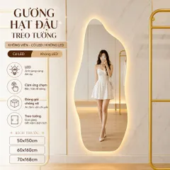 Gương hạt đậu không viền, gương soi toàn thân decor phòng ngủ shop quần áo 70x168cm