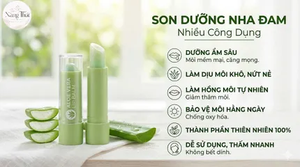 Son dưỡng môi nha đam Hasaya Girl 99% Aloe Vera Thái Lan