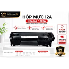 Hộp Mực 12A 303 – Dùng Cho Canon LBP 2900 3000../ HP 1010 1020… in đậm nét, có lỗ đổ mực, full vat