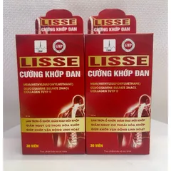 Cường khớp đan Lisse, hộp 30 viên, Hỗ trợ giảm nguy cơ thoái hoá khớp, giảm đau mỏi khớp.