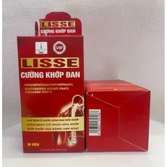 Cường khớp đan Lisse, hộp 30 viên, Hỗ trợ giảm nguy cơ thoái hoá khớp, giảm đau mỏi khớp.