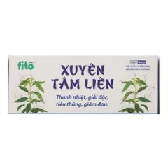 Xuyên tâm liên fito Giải độc, Giảm đau, Thanh nhiệt, Tiêu thũng, dùng cho người, Người viêm họng, phổi,tiểu gắt Giải độc