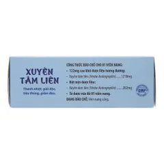 Xuyên tâm liên fito Giải độc, Giảm đau, Thanh nhiệt, Tiêu thũng, dùng cho người, Người viêm họng, phổi,tiểu gắt Giải độc