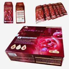 Viên bôi dưỡng da cao cấp COLLAGEN BEAUTY SKIN mờ thâm, ngừa lão hoá - Hộp 6 vỉ x 5 viên