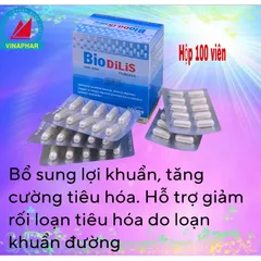 Men tiêu hóa viên Biodilis vinaphar 2 - hộp 100 viên