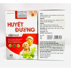 Tiểu đường Huyết Đường Kingphar 1-hộp 40 viên ,ổn định đường huyết,Ngăn Biến Chứng Tiểu Đường .