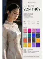 [ Áo dài họ Huỳnh ] Lụa Dubai Sơn Thủy [Hàng Mới Về]  vải may áo dài
