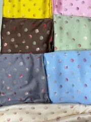 Áo dài họ Huỳnh [Lụa Dubai Chấm Bi]- TONE PASTEL - vải may áo dài khổ 1.5m