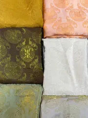 Áo dài họ Huỳnh [Lụa tơ óng thọ dơi]-tone thanh lịch- vải may áo dài khổ 1.5m