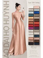 Áo dài họ Huỳnh [ LỤA DUBAI ÁNH GƯƠNG ]-Vải may áo dài khổ 1.5m