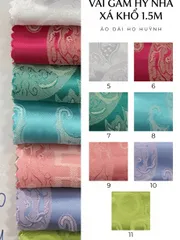 [Áo dài họ Huỳnh] Vải Gấm Hỷ Nha Xá 2 da khổ 1.5m -[vải may áo dài]