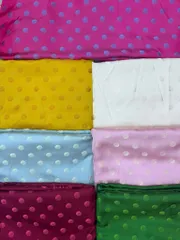 [Áo dài họ Huỳnh] Vải Gấm Tơ Óng Chấm Bi khổ 1.5m-[vải may áo dài]
