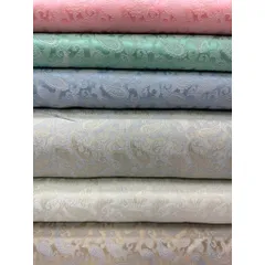 Áo dài họ Huỳnh [Lụa nha xá] [tone thanh lịch] [vải may áo dài khổ 9 tấc] [Họa tiết lông công]