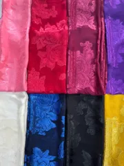 Áo dài họ Huỳnh [Tơ Ép Hoa Hồng]- vải may áo dài khổ 1.5m