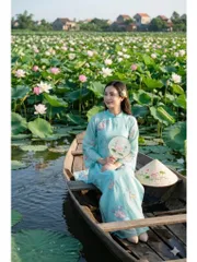 [Áo dài họ Huỳnh] Áo Dài nữ thêu cá chép_ áo dài nữ may sẵn 2 lớp - chất liệu lưới thêu