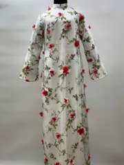 [Áo dài họ Huỳnh] Áo dài truyền thống nữ - tơ thêu hoa [Mẫu mới] - series Chớm Xuân
