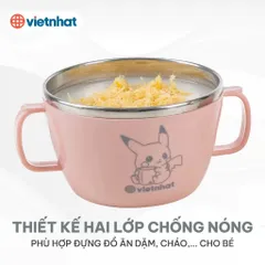 Ca cách nhiệt 2 quai nhựa inox 500ml có nắp  Việt Nhật