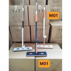 Cây lau nhà tự vắt thông minh 45cm kèm bông lau thay thế, lau khô nhanh