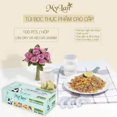 Hộp 100 Chun Túi Màng Bọc Thực Phẩm MyLan, An Toàn Cho Sức Khoẻ