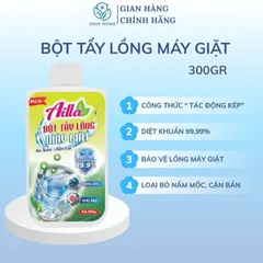 Bột Tẩy Lồng Máy Giặt Ailla 300Gr + Tẩy Mốc Gioăng Cao Su Ailla 100Gr