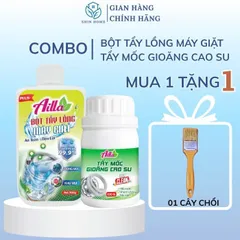 Bột Tẩy Lồng Máy Giặt Ailla 300Gr + Tẩy Mốc Gioăng Cao Su Ailla 100Gr