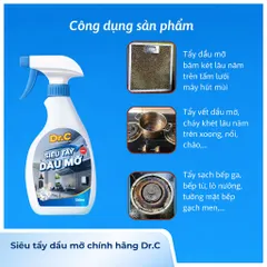[Combo TIẾT KIỆM 20K] Siêu tẩy dầu mỡ đa năng Dr.C + Làm sạch sàn gạch, thiết bị men sứ S90 Dr.C