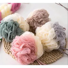 Cây cọ lưng bông tắm có cán bông tắm tròn tạo nhiều bọt
