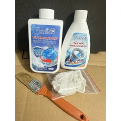 [ Tặng chổi + gang tay ] Combo Tẩy lồng máy giặt Camilla 300G + 1 Bột Tẩy mốc gioăng cao su Camilla 100G