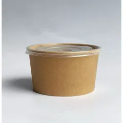 Combo 50 chiếc tô giấy nâu dùng một lần cao cấp có kèm nắp pp 750ml và 1000ml 838929