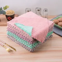 Set 10 Khăn Lau Bếp Đa Năng 2 Mặt Tiện Dụng, Siêu Thấm Nước, Mềm Mịn, Kháng Khuẩn, Dễ Giặt Sạch, Phơi Nhanh Khô