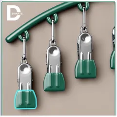 Móc treo quần áo tiện dụng - Móc treo đồ lót, móc kẹp treo quần áo 10 kẹp phơi đồ đa năng, gấp gọn