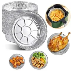 khay giấy bạc lót nồi chiên không dầu,size 22cm,hàng loại 1,dày dặn cứng cáp.