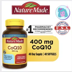 Viên uống bổ tim mạch CoQ10 Nature Made (Cam kết hàng chuẩn USA)
