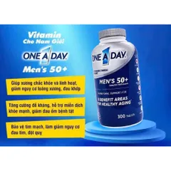 CAM KẾT CHÍNH HÃNG Viên uống One A Day Men's Multivitamin 50+300 viên VITAMIN TỔNG HỢP CHO NAM TRÊN 50 TUỔI