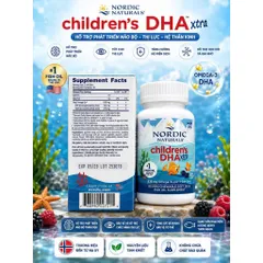 [HÀNG MỸ] Viên Nhai Dầu Cá Đậm Đặc Nordic Naturals Children's DHA Xtra 636mg (90 Viên)