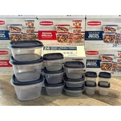 Combo 26 Món Hộp Bảo Quản Thực Phẩm Rubbermaid Easy Find Lids – Nhập Khẩu Mỹ