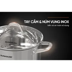 Nồi Inox 3 đáy 30cm SUNHOUSE SHG301-30