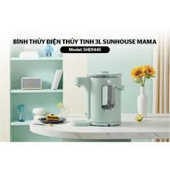 Bình thủy điện thủy tinh 3L SUNHOUSE MAMA SHD1445 - Điều chỉnh được nhiệt độ