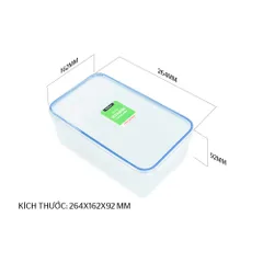 Hộp bảo quản thực phẩm ngăn mát 2600ml SUNHOUSE BioZone KB-CO2600P