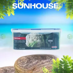 Hộp bảo quản thực phẩm ngăn mát 4500ml SUNHOUSE BioZone KB-CO4500P