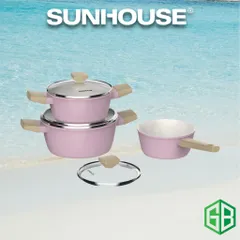 Bộ nồi phủ sứ Nano đáy từ Sunhouse Healthy SHG7979MP1