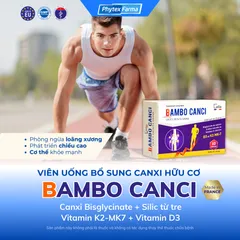 [CHÍNH HÃNG] Viên Uống Bổ Sung Canxi Hữu Cơ BAMBO CANCI Pháp – Giúp Xương Răng Chắc Khỏe, Giảm Loãng Xương (Hộp 60 viên)