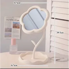 Gương trang điểm để bàn bông hoa xoay 360 độ, có thể tháo rời