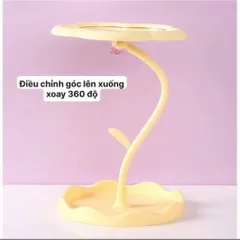 Gương trang điểm để bàn bông hoa xoay 360 độ, có thể tháo rời