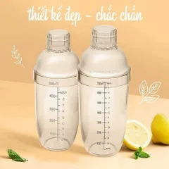 Bình Lắc Pha Chế Trong Suốt 320ml / 460ml / 600ml Chính Hãng VIỆT NHẬT